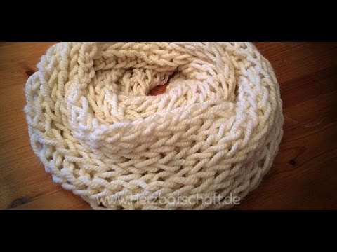 Strickanleitung: Loopschal mit Umschlägen